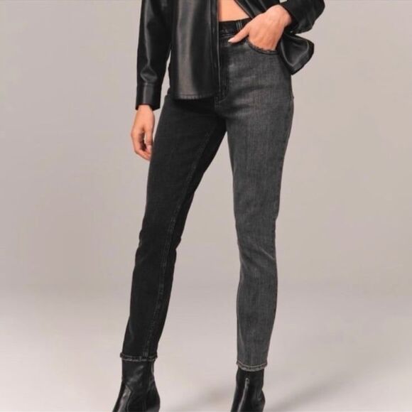 Abercrombie & Fitch The Skinny High Rise Curve Love Two Tone Jeans Size 27 - Picture 7 of 10